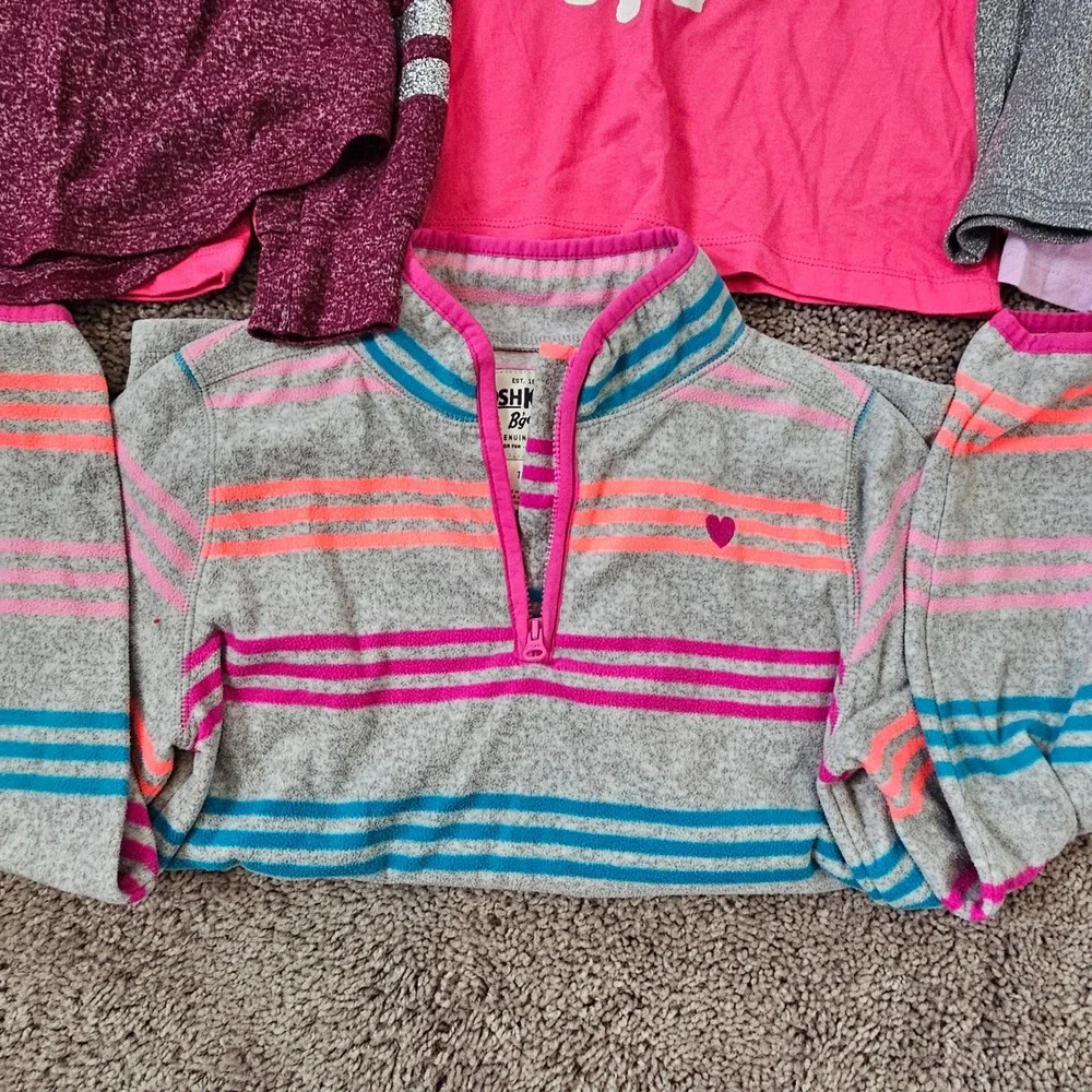 Long Sleeve Tops Girls Size 10 12 Lot of 6 Justice Gymboree Sequin Glitter Cozy‎